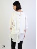 Fashion Blouse W/ V Neck & Buttoned Back